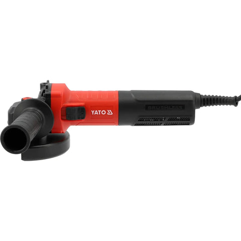 Heavy Duty Brushless Angle Grinder With 125Mm Disc And Variable Speed Controls Up To 11000Rpm Featuring Soft Start Anti Kickback Guards and ergonomic grip for precision work.