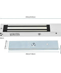 Beefy Heavy Duty Waterproof 12V DC Magnetic Door Lock With 600LBS Holding Force Surface Mount For Metal And Wood Doors