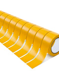 9 Roll Floor Marking Tapes Pack, 2 Inch Wide by 100 Feet Yellow Durable Non Abrasive PVC Safety Tape for Social Distancing