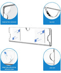 Clear Acrylic Name Plates With Adhesive Tapes Five Pack For Doors And Walls 2x8 Horizontal Name Plate Holder details