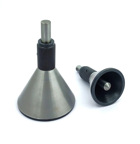 Pro Grade En31 Alloy Steel Bell Punch And Center Punch Set For Spot On Round Bar Centering Machinist Home Garage Diy Gear Killer Precision Easy Handling Setup, gray steel tools.