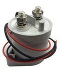 Beast Mode EV200 Heavy Duty High Voltage Relay Contacts 12V To 24V 1000A 1000V DC Switch For Electric Cars And Hybrid Batteries side view with wires