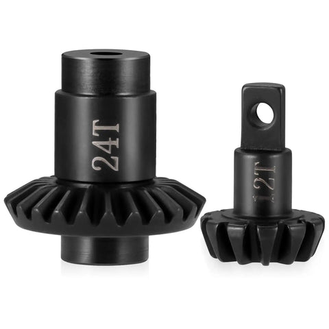 Beefed Up Steel Axle Gear Set For 1 24 RC Crawler Upgrade Pack Includes 12T20T Overdrive Gear And 12T24T Axle Gear, Helical Gears