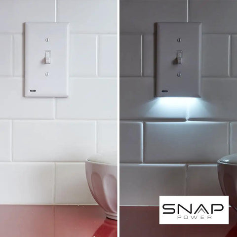 3 Pack SwitchLight LED Night Light For Single Pole Switches With Auto On Off Sensor Adjustable Brightness Switch Plate