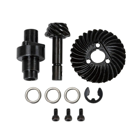 Beefed Up Heavy Duty Bevel Helical Overdrive Gear Set For One To Ten RC Crawlers AR44 Axle Portal Upgrade 8T 24T Parts Displayed