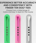 Pro-Grade Extra Long Golf Tees 4 Inch Or 5 Inch, 50 Pack Unbreakable With Consistent Height and Low Friction for Driving Range, Easy to Find in White Pink Green