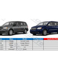 Image showing Chrysler Town and Country and Dodge Grand Caravan with model application notes for Front Lower Control Arm Kit With Ball Joints For Chrysler Town And Country Dodge Grand Caravan RAM C V Routan 2008 2016 2008 2020 2012 2015 Direct Replacement Front End Suspension Upgrade, including years and models.