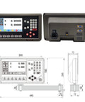 Heavy Duty Dro Kit For 12X40 Inch Metal Lathe With Glass Linear Scale And Dead On One Micron Accuracy Lcd Display showing screen and ports.