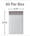 6x9 Inch Bubble Mailers Self Seal White Poly Padded Envelopes For Shipping Water Resistant And Air Cushioned Protection Easy Peel Closure 50 Pack