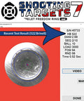 Gong Shooting Targets For 5.56 Rifle Practice durability test results showing 522 Brinell hardness on screen