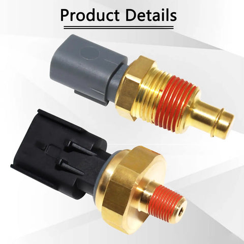 2 Pack Engine Oil Pressure Sensor Sender Switch And Coolant Temperature Sensor For Chrysler Aspen Pacifica Jeep Grand Cherokee Dodge