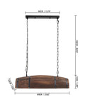 Rustic Resin Wine Barrel Pendant Lamp With Tree Grain Pattern, Vintage Kitchen Bar Ceiling Light Fixture, E26 Socket