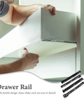 Installing 10 Inch Full Extension Drawer Slides Set With Ball Bearing For Smooth Quiet Glide, Cold Rolled Steel Drawer Rails