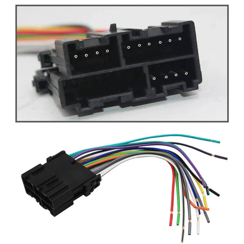 Connector and wiring harness for Double Din Dash Kit With Wiring Harness And Antenna Adapter For 1999 To 2002 GM Full Size Trucks And SUVs Silverado Sierra Plug And Play Dash Bezel Cover Kit For Easy Car Stereo Install
