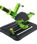Upgraded Angle Grinder Stand With 45 Degree Clamp And Slide Handle For 100Mm 115Mm And 125Mm Grinders on steel base in green