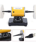 Dual Wheel Buffing Rig With 200W Motor And Variable Speed Polisher From 2000 To 7000 RPM For Jewelry Metal DIY Projects