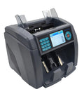 Boss Level Money Counter Machine For Mixed Bank Bills CIS Optical Sensor Filters Fakes with a digital display and dual hoppers.