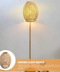 Cozy Vibe Handwoven Rope Pendant Lampshades Set Of Three For Living Room And Bedroom Ceiling Lights 9.64 By 21.25 By 7.08 Inches Wicker Light Shade Replacement in khaki, highlighting its warm texture and soft light diffusion.