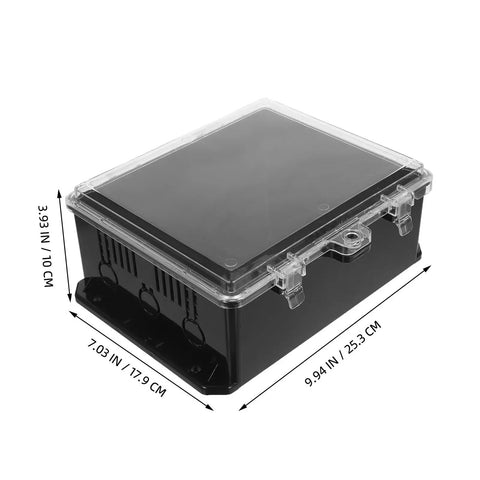 Outdoor Waterproof Electrical Junction Box Enclosure With Cover Plastic Weatherproof Housing For Residential No Fuss Commercial And Industrial Use Spacious Interior And Easy Install Rugged Durable Box For Safe Quick Wiring, 25.3 x 17.9 x 10 cm