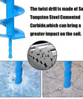 16 Inch by 4 Inch Upgraded Auger Drill Bit With Thickened Sharp Blades and Tungsten Carbide Cemented Blades for Ice Fishing