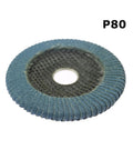 Heavy Duty Double Sided Zirconia Flap Disc Wheel For Metal Slots Perfect Deep Cleaning Grinding And Polishing Rust Remover Tool 115mm Size, P80 grit.