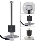 Fuel Sending Unit With Boat Gauge Kit 10 Inch Sender And Gauge For Cars Boats RVs Industrial Equipment 240 Ohm Empty To 33 Ohm Full Marine Grade Fuel Level Sensor Easy Install Reliable Durable Quick Install For Most Fuel Tanks And Marine Applications., 10-inch 316 stainless steel fuel sender with round flange