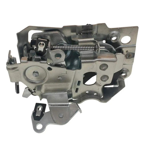 Dead Straight Bolt On Driver Door Lock Latch Assembly Fits Chevy And Gmc Trucks Oem Quality Replacement C1500 C2500 C3500 K1500 K2500 K3500 S10 Safari Yukon Suburban Kodiak metal latch assembly side view.