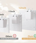 Peg Board Kit With Hooks And Accessories Four White Peg Boards Wall Organizer for versatile organization