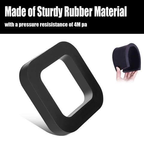 2.5 Inch Hitch Receiver Silencer Pad black rubber cushion, sturdy material, prevents rattle and noise, easy install for tow hitches