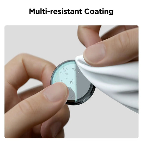 CPL Filter for Dash Cam Front Camera A229 Series and A329S Series Anti Glare Polarizing Lens being cleaned with cloth