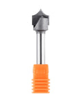Quarter Inch Shank Roundover Router Bit With Half Inch Cutting Diameter And Quarter Inch Radius Carbide Two Flute Bead Roundover Bit For CNC Woodworking And Carving Pro Grade DIY front view