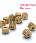 10pcs Brass Gears 15T Modulus 0.3M 1.98mm Bore 4mm Thick 5.1mm OD Metal Gear Set For Mini Cars And Aircraft Models