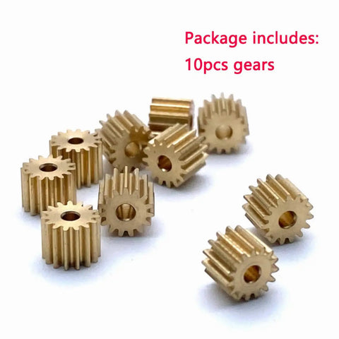 10pcs Brass Gears 15T Modulus 0.3M 1.98mm Bore 4mm Thick 5.1mm OD Metal Gear Set For Mini Cars And Aircraft Models