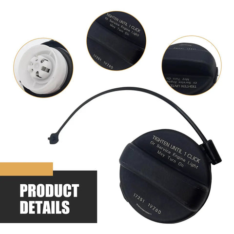 Leakproof Tight Fit Gas Cap Easy Install Replacement For Nissan Infiniti ABS Black Fuel Cap Direct OEM 17251-1VZ0D 17251-3JA0A