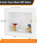 1 Pack Washing Machine Outlet Box With 1/2 Inch Crimp PEX Inlet And 3/4 Inch MHT Outlet Center Drain Built Tough From Lead Free Brass