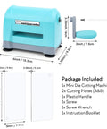 Dimensions and components of Portable Die Cutting And Embossing Machine For Card Making And Scrapbooking No Fuss Mini Cutter