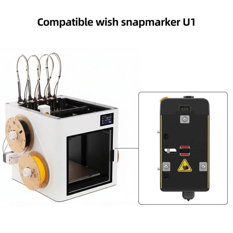 Drop In 0.4mm Left Extruder Hotend Assembly For U1 3D Printer OEM Replacement Back Up Print Head Stainless Steel Nozzle visible
