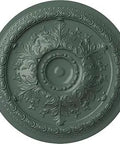 Oslo Ceiling Medallion Cloud Burst Finish, 38 And 3 Eighths Inch Outside Diameter, 2 And 7 Eighths Inch Projection, Deep Relief Detail