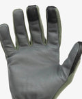 Palm view of Nomex Flight Gloves 2.0 Sage Medium With Upgraded Fit And Supple Dexterity Longer Gauntlet And Leather Reinforcement.