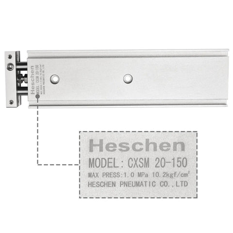 Dual Aluminum Air Cylinder CXSM 20mm 150mm With Guide Rod Plate, double rod pneumatic slide for precise linear motion