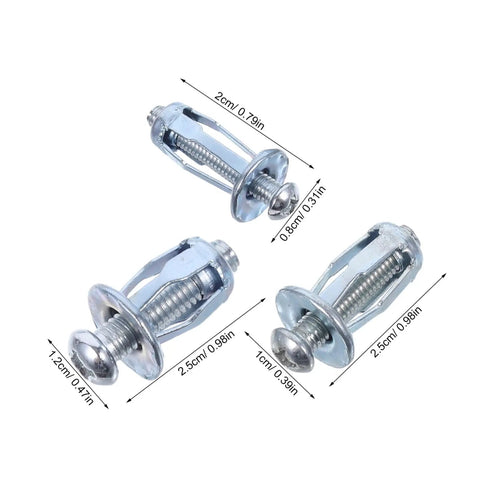 Petal Jack Nuts Expansion Kit 35pcs M4 M5 M6 For Hollow Wall And Plasterboard Easy Install Metal Petal Nuts, 3 sizes