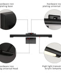 Sleek 16.53 Inch LED Picture Light For Paintings, Black Wall Lamp With Rotatable Light Tube, detailed components view