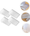 Four white heavy duty leveling shims for furniture stabilizer, ideal for fixing wobbly chairs and tables, 36 Piece Heavy Duty Leveling Shims For Furniture Stabilizer Bed Risers Non Slip Couch Block Rock Solid No Wiggle Game Changer For Chair Table Fridge Diy Home Repair.