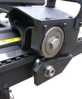 Close-up of roller knife component on Siding Brake 10.5ft 24 Gauge Sheet Metal Bender with adjustable angles.