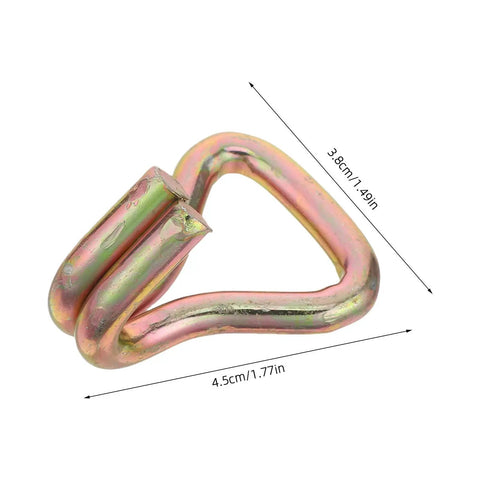 Heavy Duty Steel Ratchet Tie Down Hooks For 25mm Straps, Zinc Plated With Anti Slip Surface, detailed hook view and dimensions