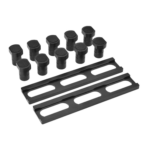 Woodworking Planing Stop Set Of 12 Pro Grade Durable Aluminum Alloy Clamps for precise workbench layout and heavy duty use