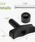 Manual Lift Knob Kit K1140-09 RV Vent Handle Replacement For Fantastic Fan and Atwood with size details and measurements shown