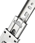Adjustable Stainless Steel Drawer Slides 10 To 22 Inches detail view, showing three section rails with silent dampers, side mount install.