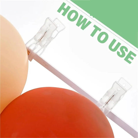 Heavy Duty Balloon Clamps Secure Airtight Seal For Arch Decorations, Prevents Deflation, Holds Tens Of Helium Or Latex Balloons Perfect For Party Backdrops And Events Without Messy Tape Strips, clear plastic clips on balloons