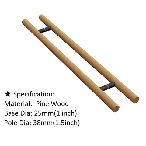 Heavy Duty Slick 40 Inch Modern Push Pull Bar Handle For Sliding Barn Doors Double Sided Pair With Drop Down Finger Pull Smooth Operation No Sweat Setup Built Tough For Home Office Gym Or Restaurant Room Refresh